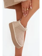 Dámské sněhule z přírodního semiše béžové Mairene