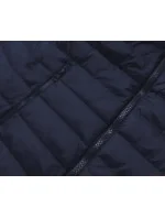 Tmavomodrá ľahká prešívaná dámska bunda (20311-221)