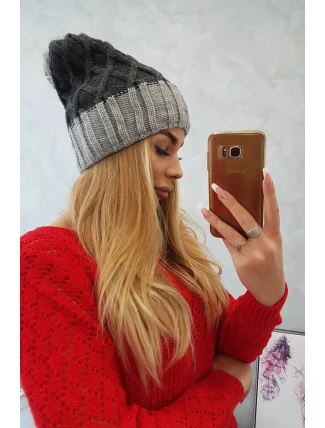 Milano fleecová čiapka K203 graphite+grey Milano fleecová čiapka K203 graphite+grey