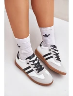 Niskie Trampki Tenisówki Damskie Biało-Czarne Loredis