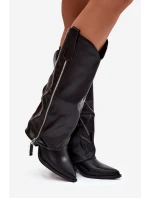 Kozaki Kovbojky Na Slučku Z Eko Kůže Černé Palira