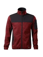 Príležitostná softshellová bunda pánska pletená marlboro červená