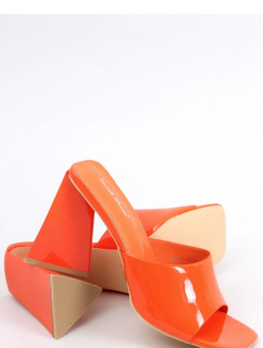 Dámske šľapky / sandálky na podpätku PM2872 Oranžová - Sweet Shoes