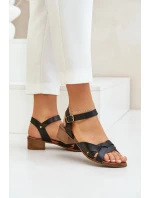 Sandále na podpätku model 210705 Krok vo veľkom štýle