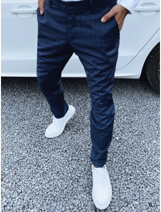 Pánske tmavomodré chinos nohavice FashionStreet UX4402 Pánske tmavomodré chinos nohavice FashionStreet UX4402