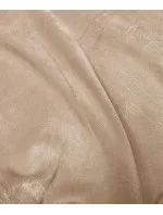 Dámska velúrová tepláková súprava s kapucňou svetlo béžová (8C1175-159)