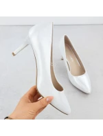 Dámske strieborné saténové lodičky Sergio Leone 1336