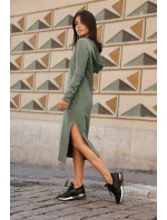 Dámske šaty B128 Khaki tmavozelená - BEwear