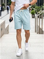 Pánske modré teplákové šortky FashionStreet SX2631 Pánske modré teplákové šortky FashionStreet SX2631