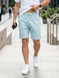 Pánske modré teplákové šortky FashionStreet SX2631