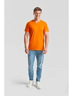 Tričko Fruit of the Loom Valueweight s výstrihom do V 16.1066, melírovaná šedá Tričko Fruit of the Loom Valueweight s výstrihom do V 16.1066, melírovaná šedá
