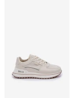 Sneakersy Damskie Big Star NN274A088 Jasnobeżowe