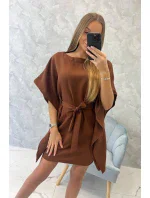 Oversize hnedé netopierie šaty Oversize hnedé netopierie šaty