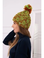 Fiona fleecová čiapka K275 zelená neón+červená