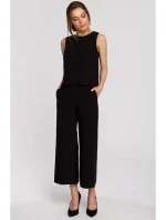 S257 Blúzka bez rukávov - čierna