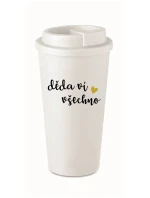 DIEŤA VIE VŠETKO - biely termohrnček 475 ml