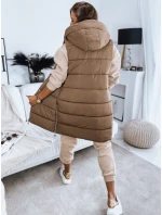 Dámska prešívaná vesta NOELIA camel FashionStreet TY3131
