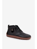 Dámske kožené čižmy Barefoot s ozdobnými detailmi Zazoo 30072 Black Dámske kožené čižmy Barefoot s ozdobnými detailmi Zazoo 30072 Black