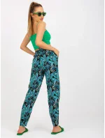 Nohavice D73771M61869M čiernozelené