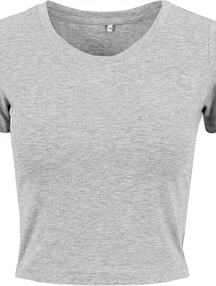 Build your Brand BY 042 Ťažký dámsky crop top 56.0042 melírovaná šedá