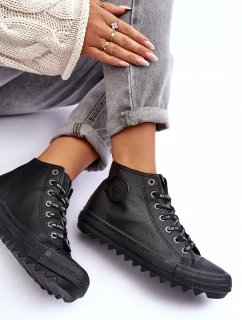 Trampki Damskie Big Star Wysokie Ocieplane Czarne EE274110