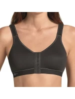 frontline otvorená športová podprsenka so zapínaním vpredu 5523 čierna - Active