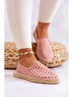 Damskie Espadryle W Groszki Big Star JJ274869 Różowe