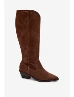 Kozaki Prírodný semiš Vyhrievané Zazoo 4225 Brown