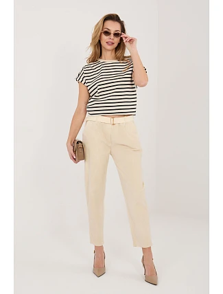 Šnúrové nohavice model 226478 Taliansko Moda Šnúrové nohavice model 226478 Taliansko Moda