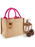Westford Mill W 412 Jutová nákupná taška Mini 50.0412 prírodná/fuchsiová