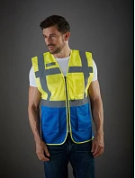 Yoko HVW 820 Hi-Vis sieťovaná bezpečnostná vesta 79.W820 hi vis žltá/námornícka modrá Yoko HVW 820 Hi-Vis sieťovaná bezpečnostná vesta 79.W820 hi vis žltá/námornícka modrá