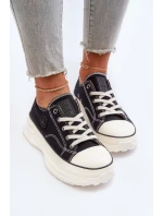 Damskie Trampki Na Masywnej Podeszwie Big Star NN274125 Czarne