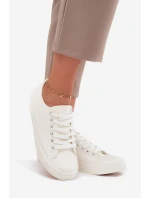 Ocieplane Niskie Trampki Damskie Big Star OO274927 Białe