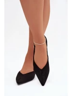 Dámské baleríny s přezkou Černé Tanelia