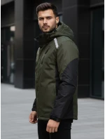 Pánska zelená bunda FashionStreet TX5128 Pánska zelená bunda FashionStreet TX5128