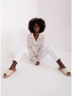 Blúzka LK BZ 509314.83 bielo-hnedá