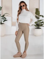 VALENTIS béžové voskované dámske nohavice FashionStreet UY1557