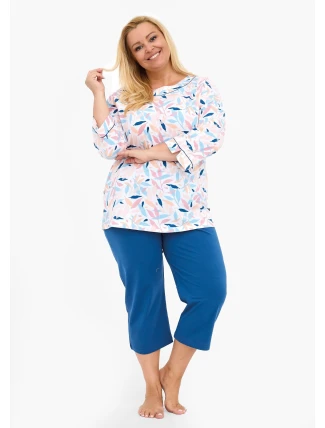Cornette 732/452 Amelia 2 3/4 3XL-5XL dámske pyžamo Cornette 732/452 Amelia 2 3/4 3XL-5XL dámske pyžamo