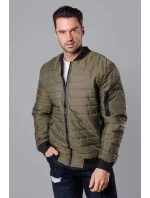 Pánska prešívaná khaki bunda bomber (MY02-3) Pánska prešívaná khaki bunda bomber (MY02-3)
