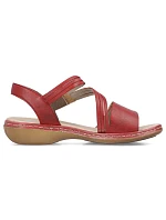 Pohodlné kožené sandále Rieker W RKR685 red