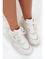 Buty Sportowe Damskie Na Platformie Big Star SS274510 Białe
