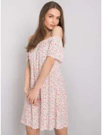 Šaty D73771M30145G bielej a červenej