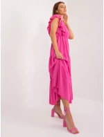 DHJ SK 8352 šaty.04 tmavo ružová