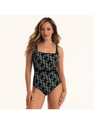 Style Dalida jednodielne plavky 7229 čiernobiela - Anita Classix