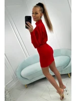 Šaty so zdobením na ramenách červené Šaty so zdobením na ramenách červené