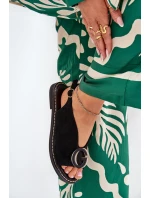 Płaskie Sandały Z Ozdobą Czarne Haliones