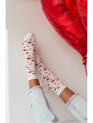 Dámske ponožky Love Ecru Dámske ponožky Love Ecru