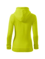 Trendy mikina na zips dámska limetková