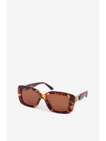 Dámské sluneční brýle s zlatým detailem Hnědé