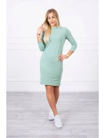 Klasické tmavo mätové šaty